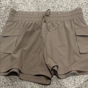 Velocity Taupe Drawstring Shorts